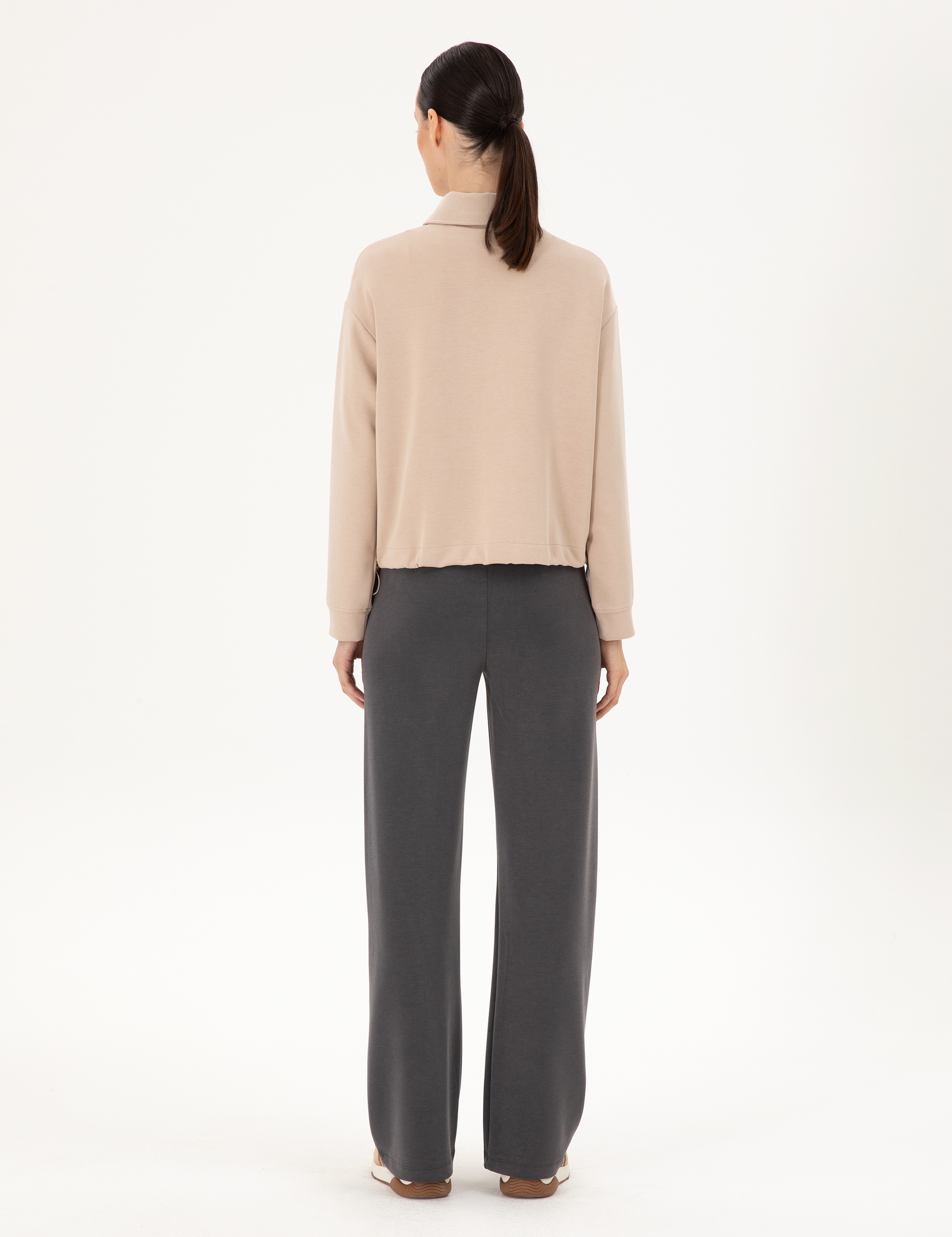 Antrasit Flare Fit Eşofman Altı - Image 4