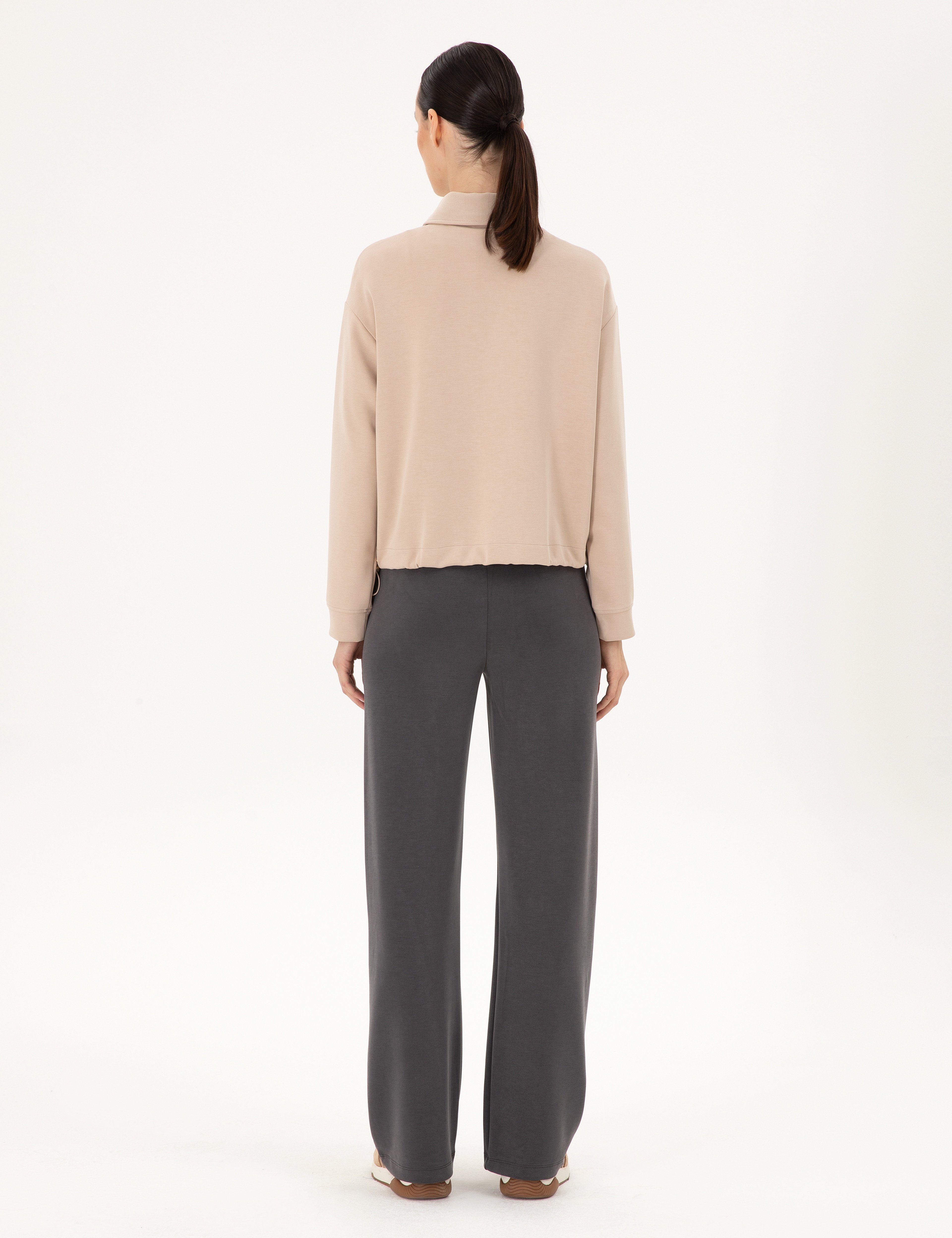 Antrasit Flare Fit Eşofman Altı