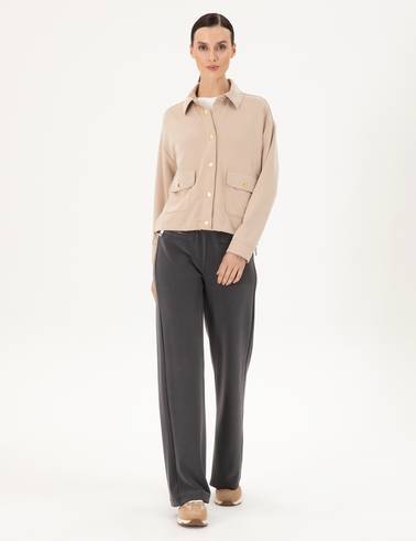 Antrasit Flare Fit Eşofman Altı