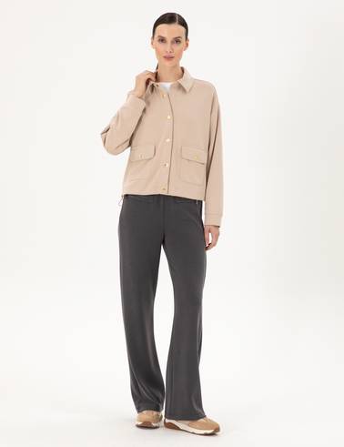 Antrasit Flare Fit Eşofman Altı