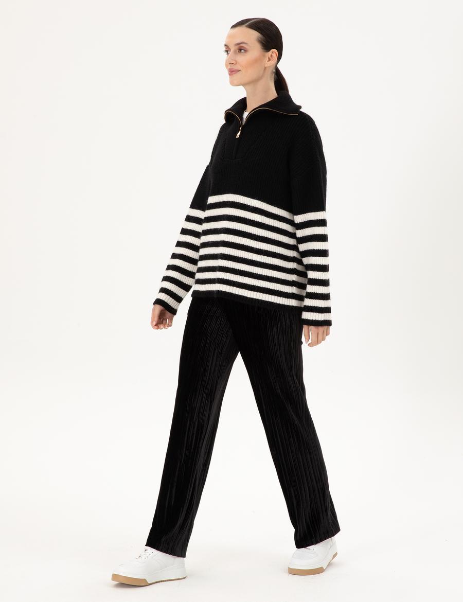 Siyah Loose Fit Eşofman Altı