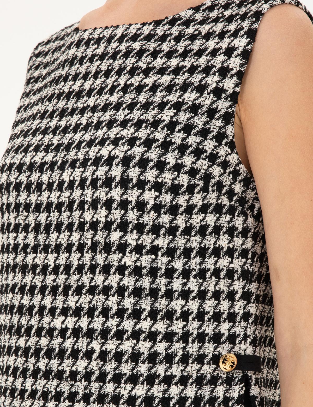 Siyah Regular Fit Dokuma Elbise - 50292086007