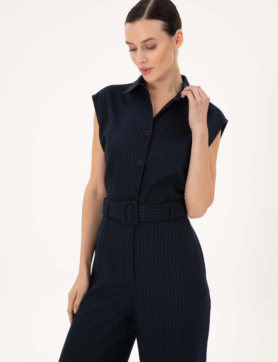 Lacivert Dokuma Tulum