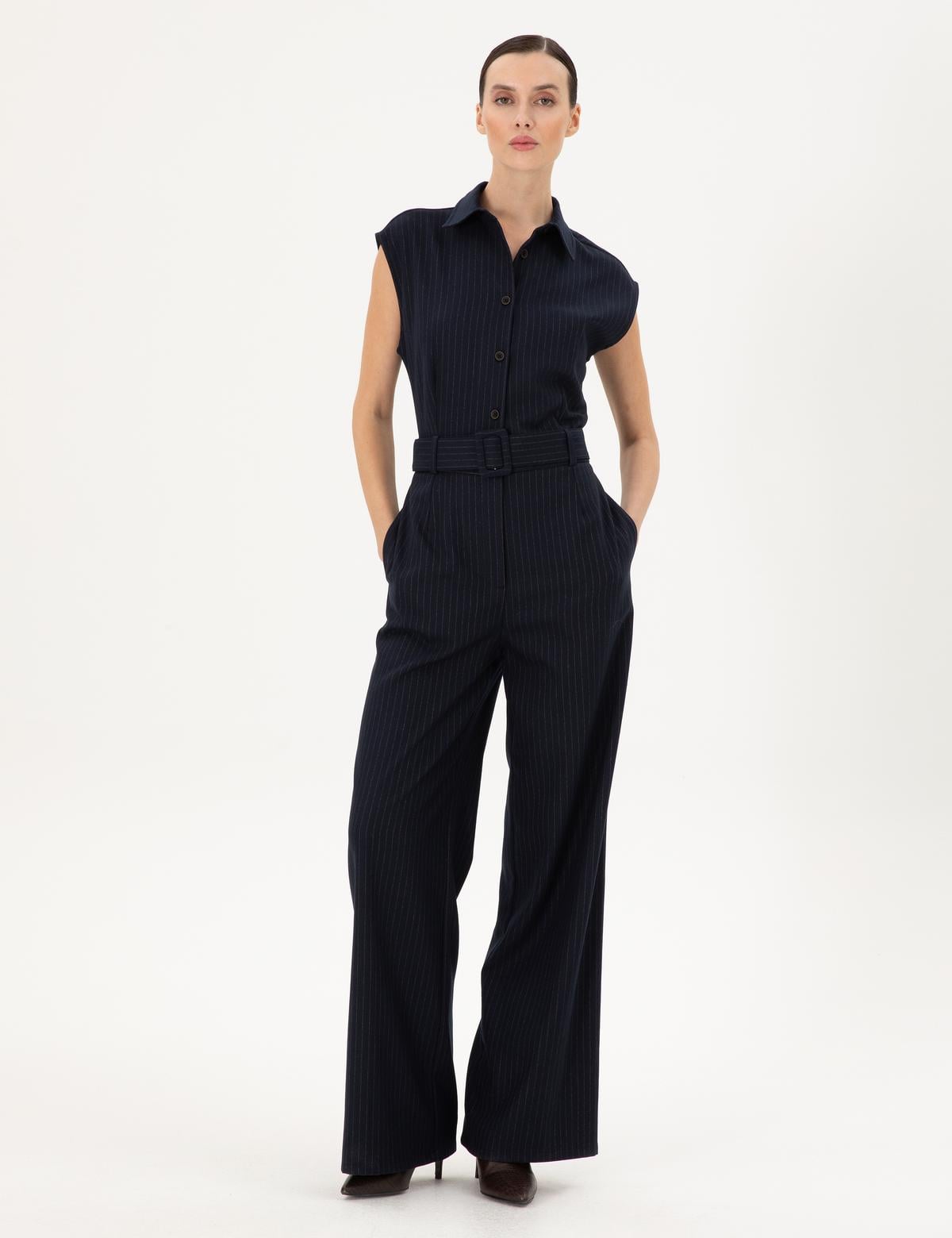 Lacivert Dokuma Tulum