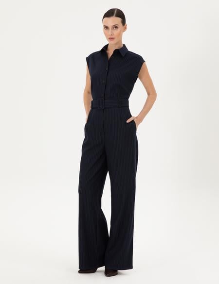 Lacivert Dokuma Tulum - 50292301006