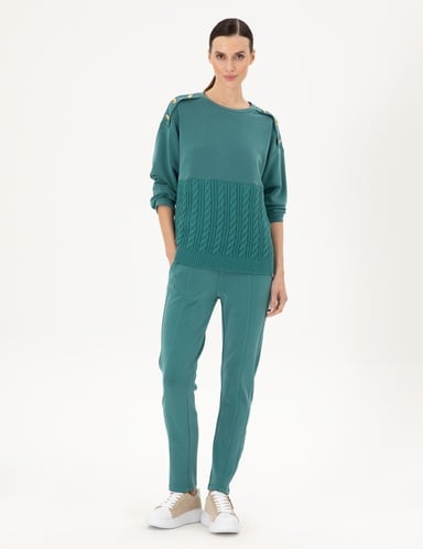 Koyu Yeşil Regular Fit Eşofman Altı