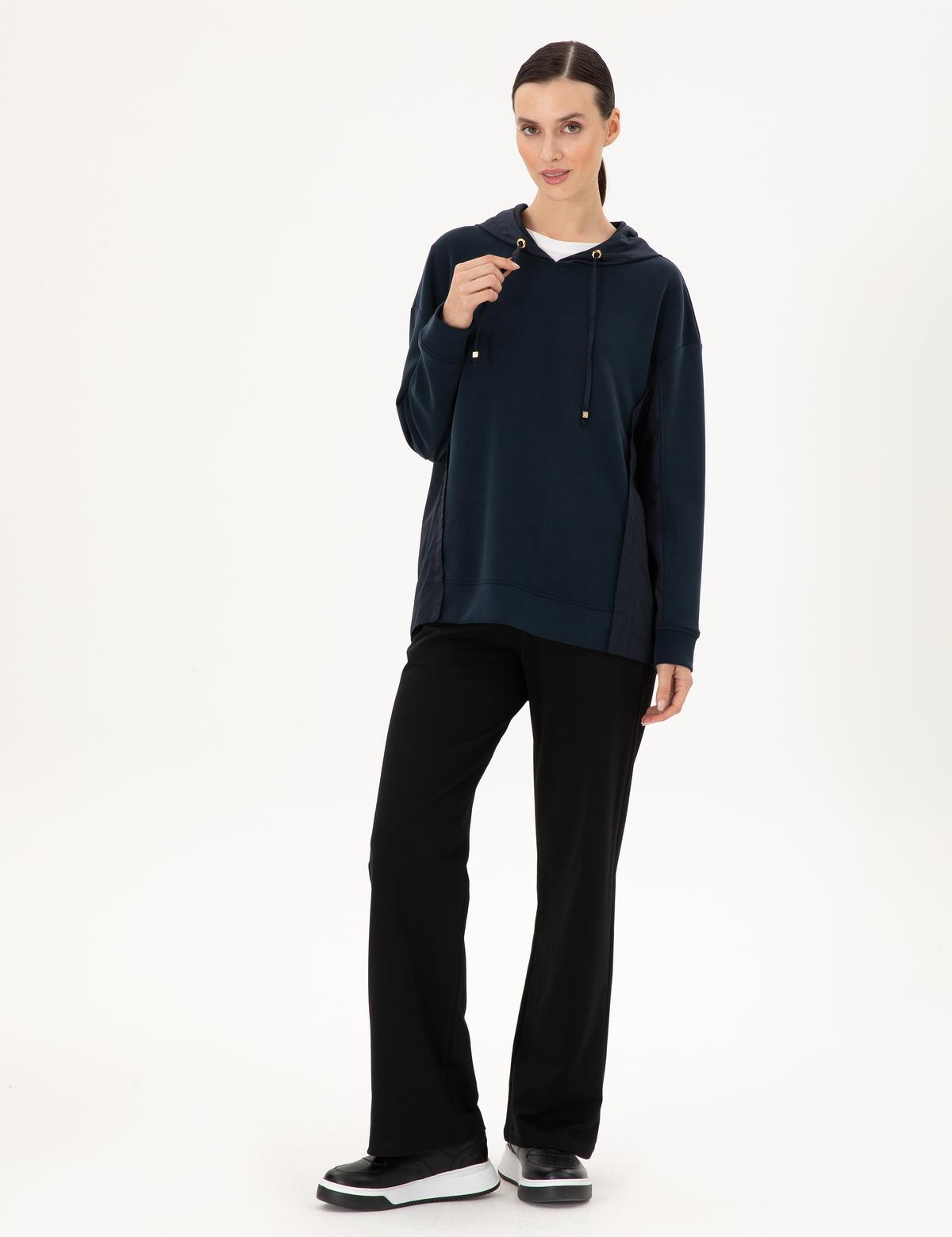 Siyah Loose Fit Eşofman Altı