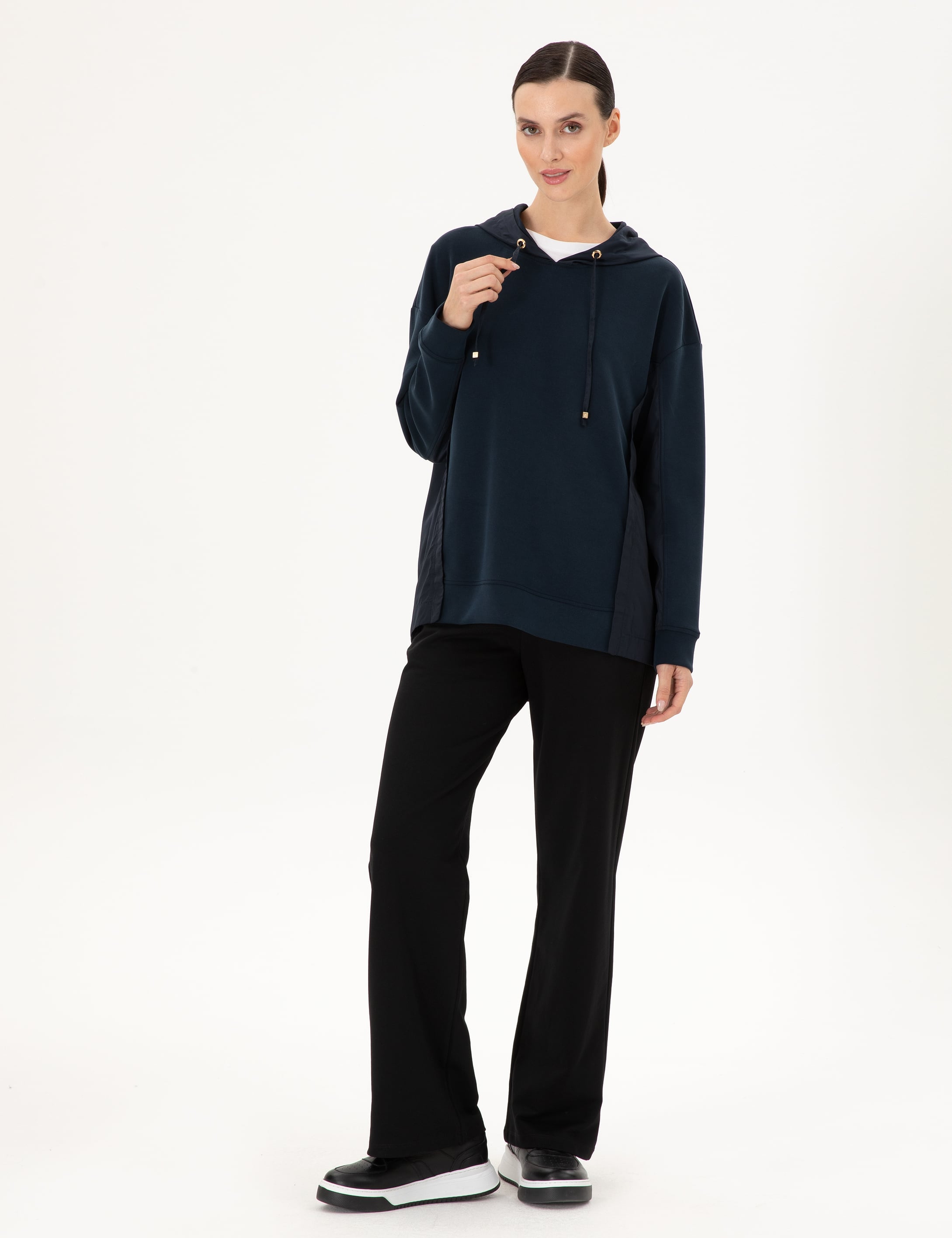 Siyah Loose Fit Eşofman Altı