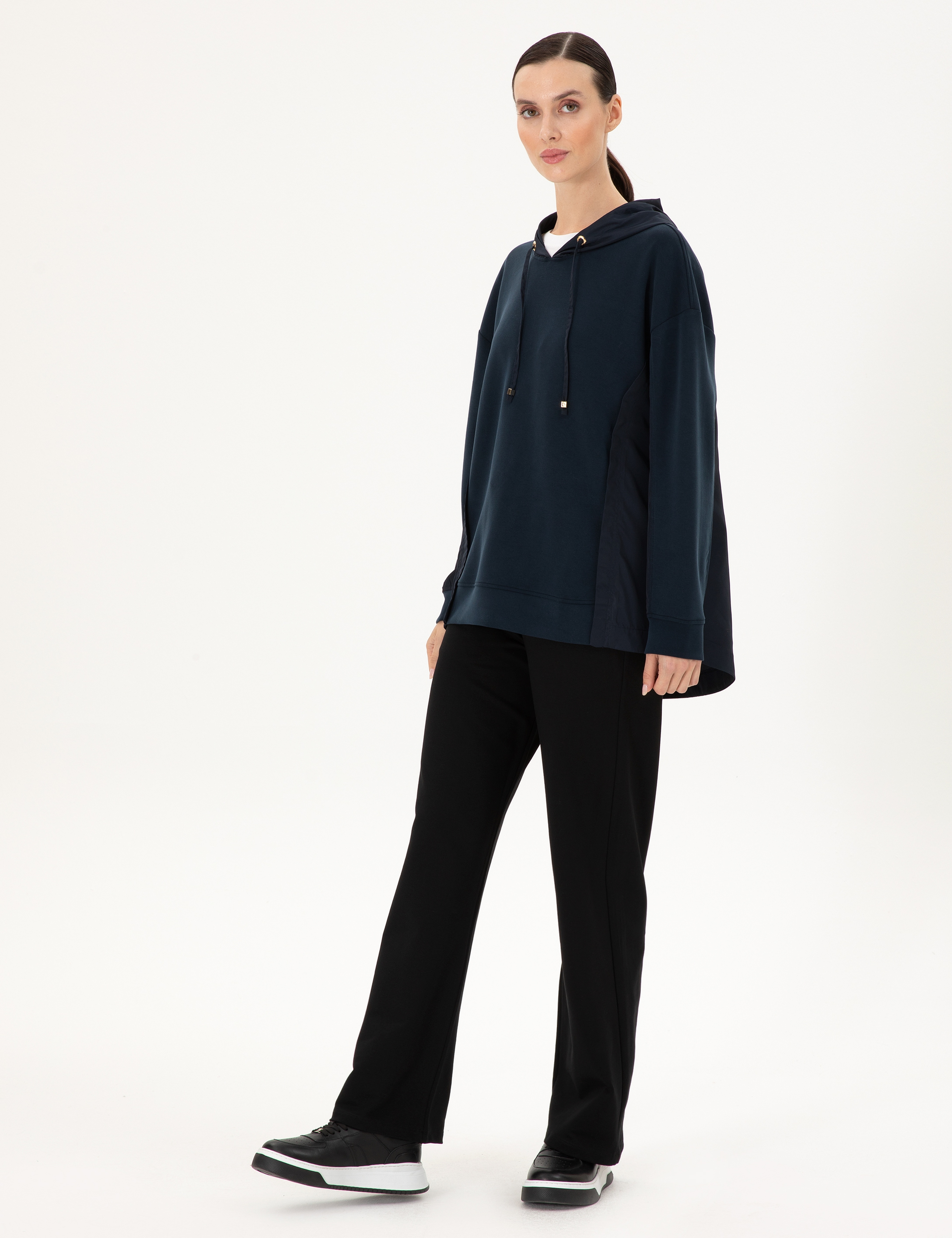 Siyah Loose Fit Eşofman Altı - Image 3