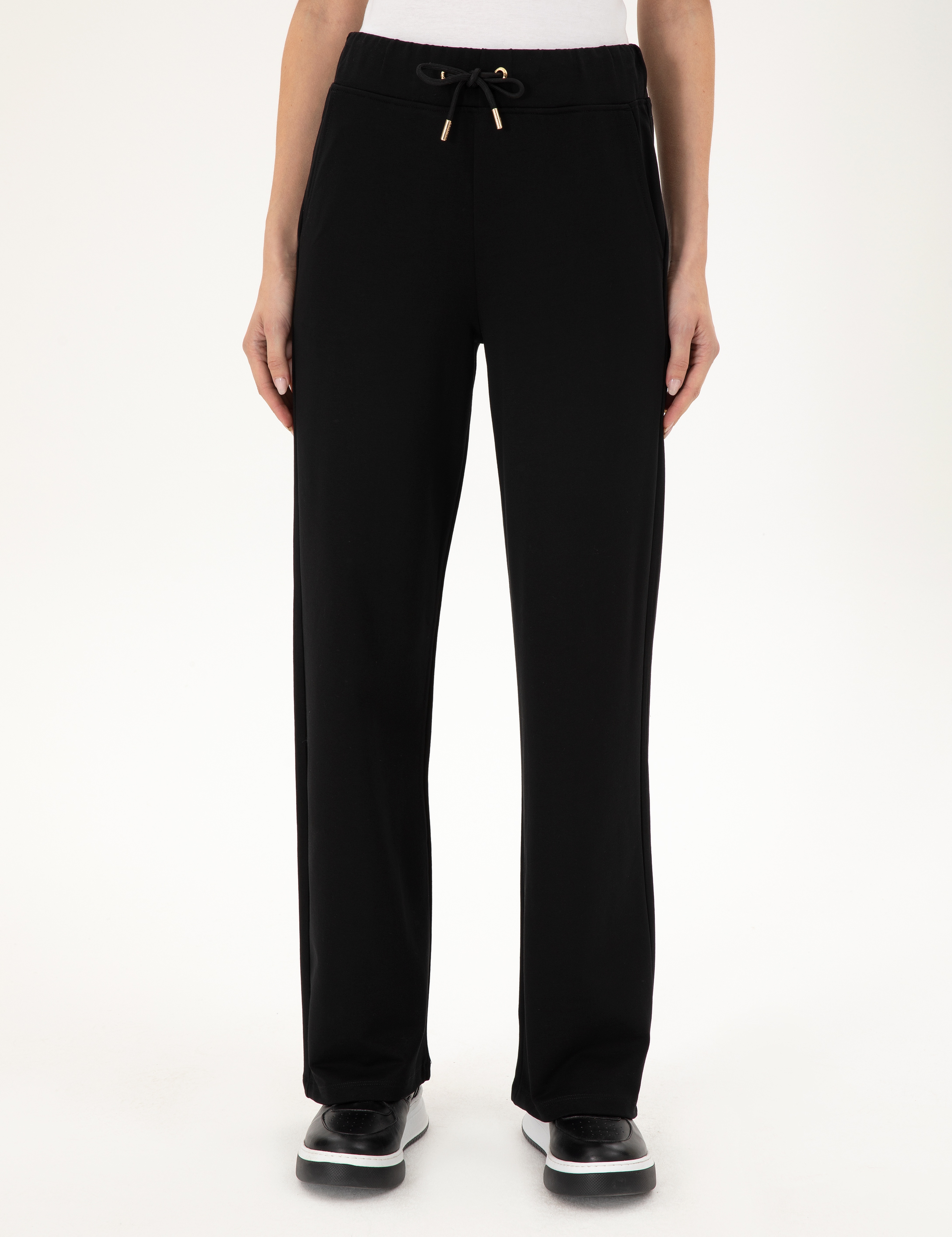Siyah Loose Fit Eşofman Altı - Image 2