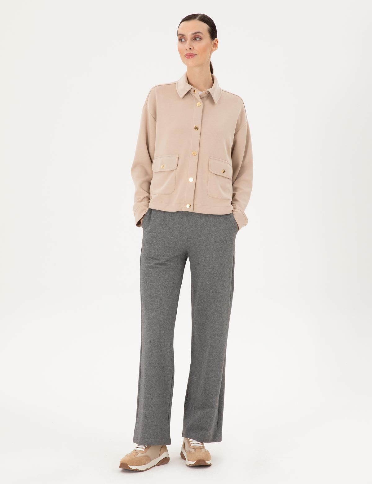 Antrasit Melanj Loose Fit Eşofman Altı - 50301499036