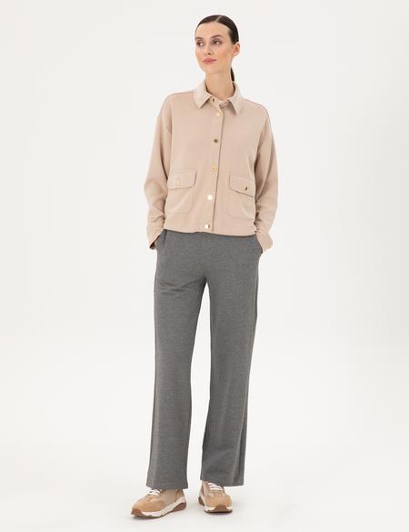 Antrasit Melanj Loose Fit Eşofman Altı - 50301499036