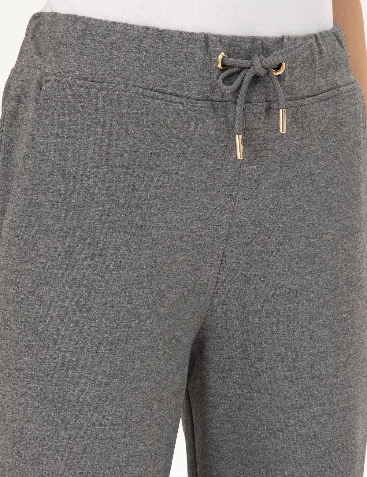 Antrasit Melanj Loose Fit Eşofman Altı - 50301499036