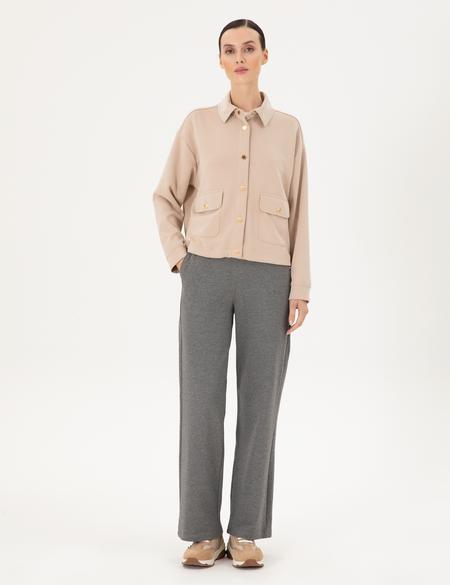 Antrasit Melanj Loose Fit Eşofman Altı - 50301499036