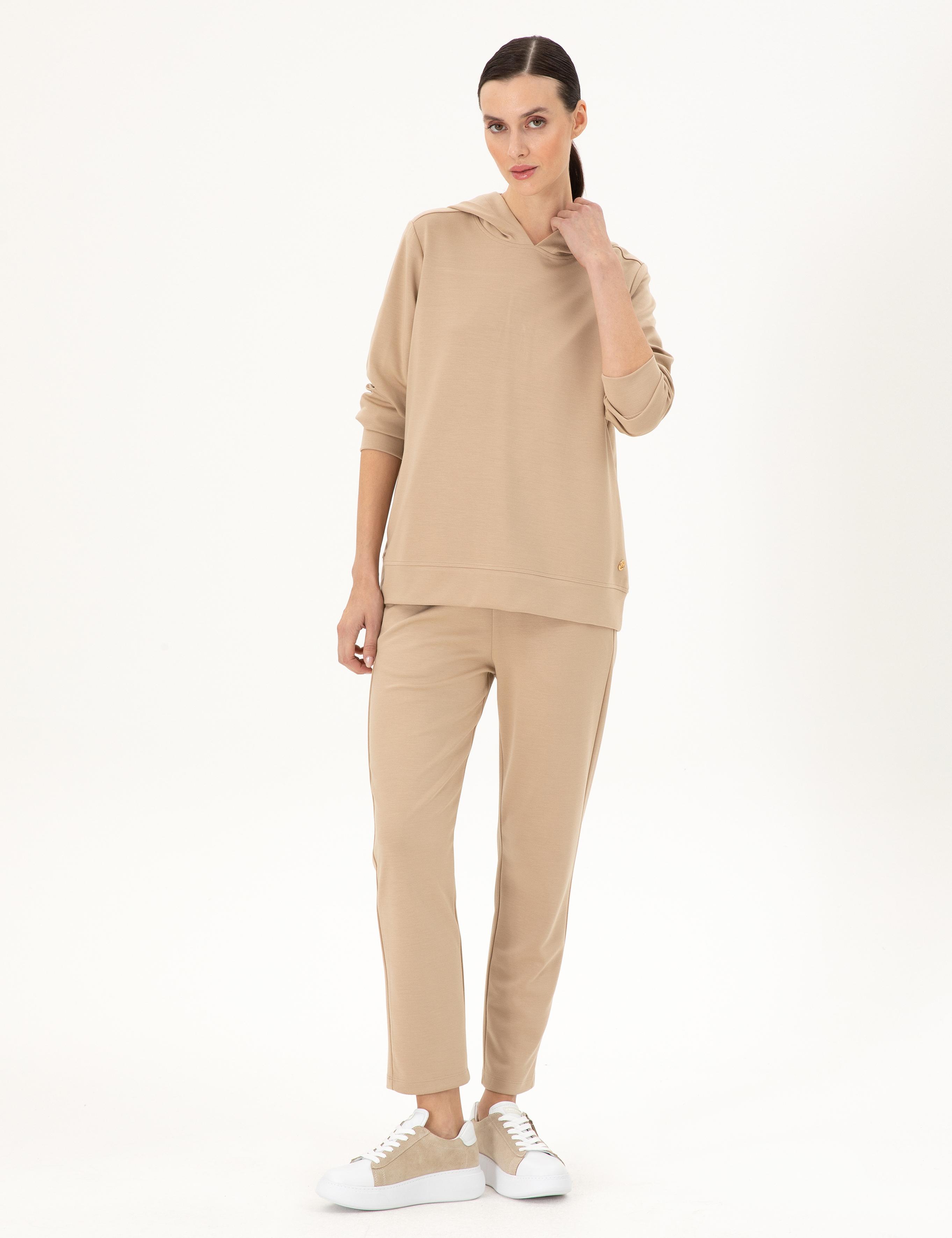 Bej Regular Fit Eşofman Altı