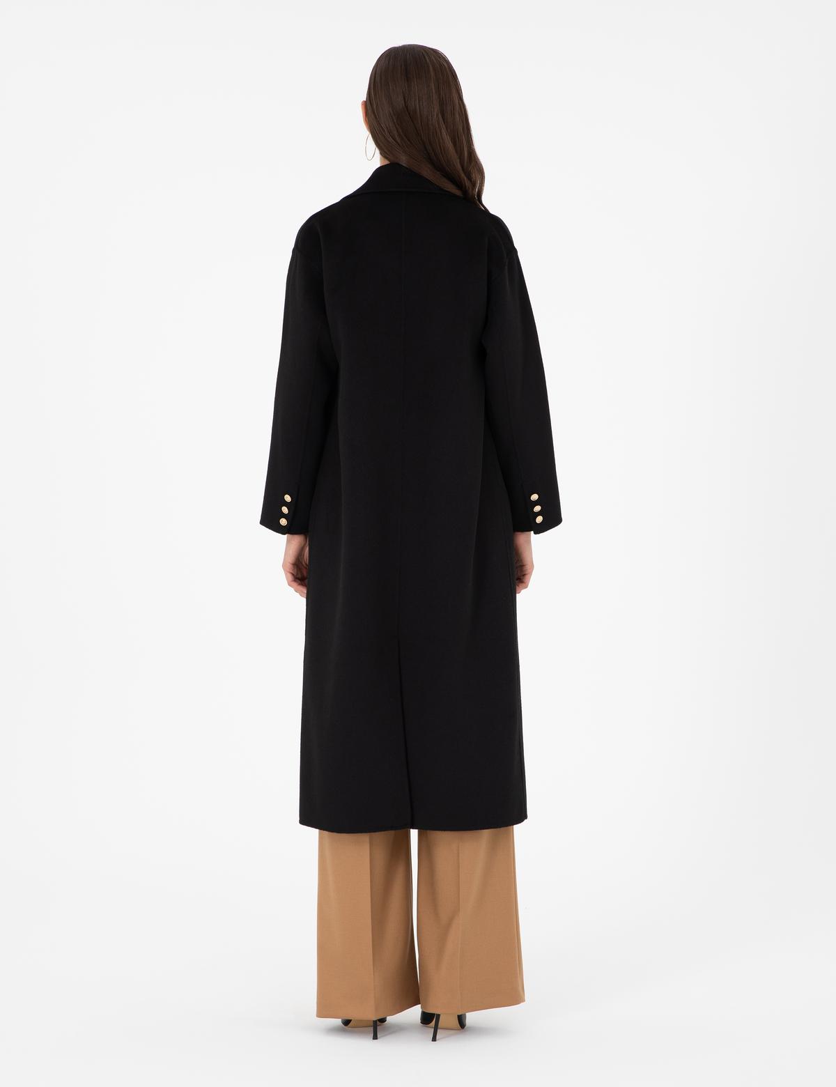 Siyah Kaşe Kaban - 50290348004