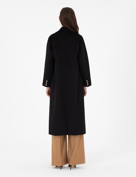 Siyah Kaşe Kaban - 50290348004