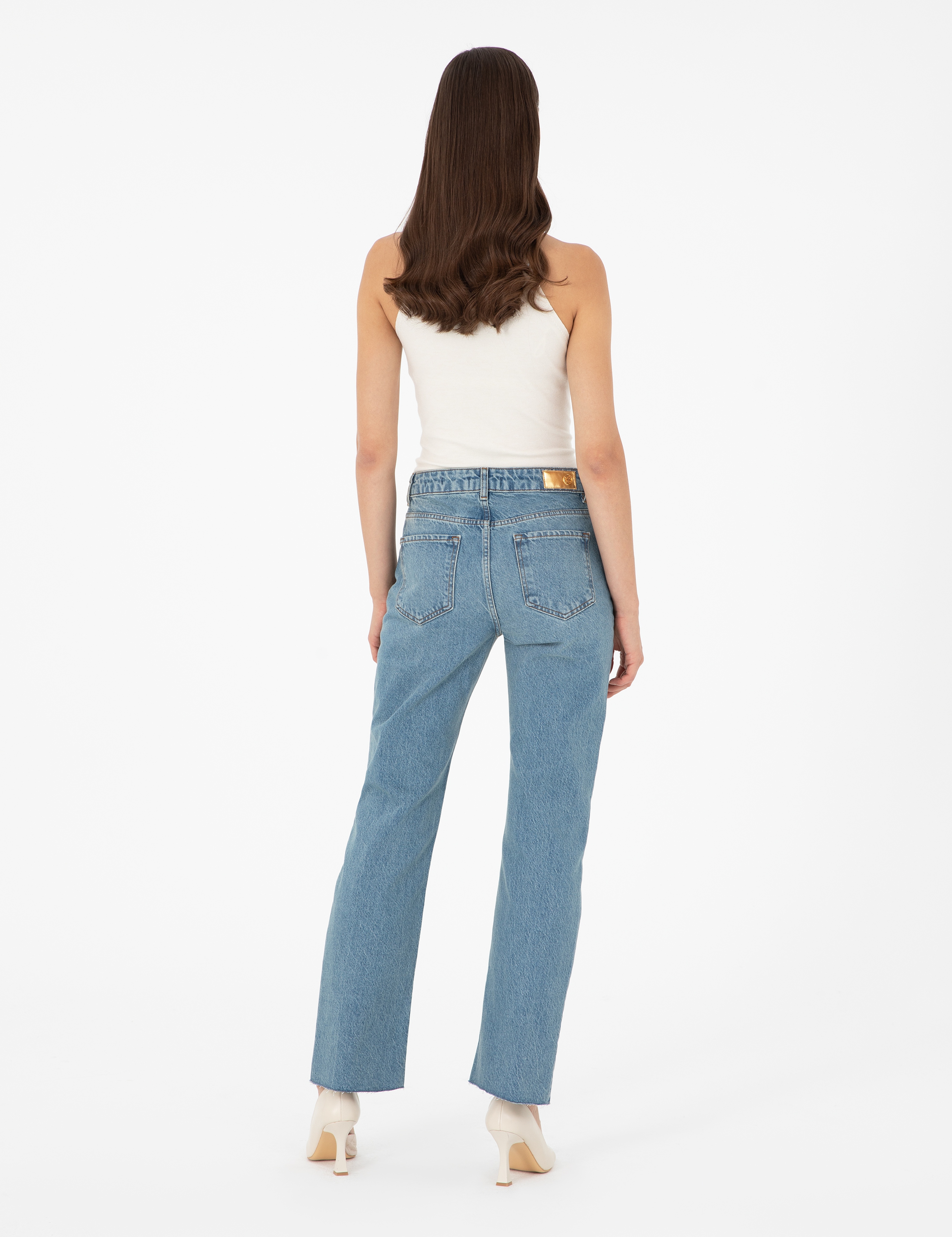 Açık Mavi Straight Fit Jean Pantolon - Image 4