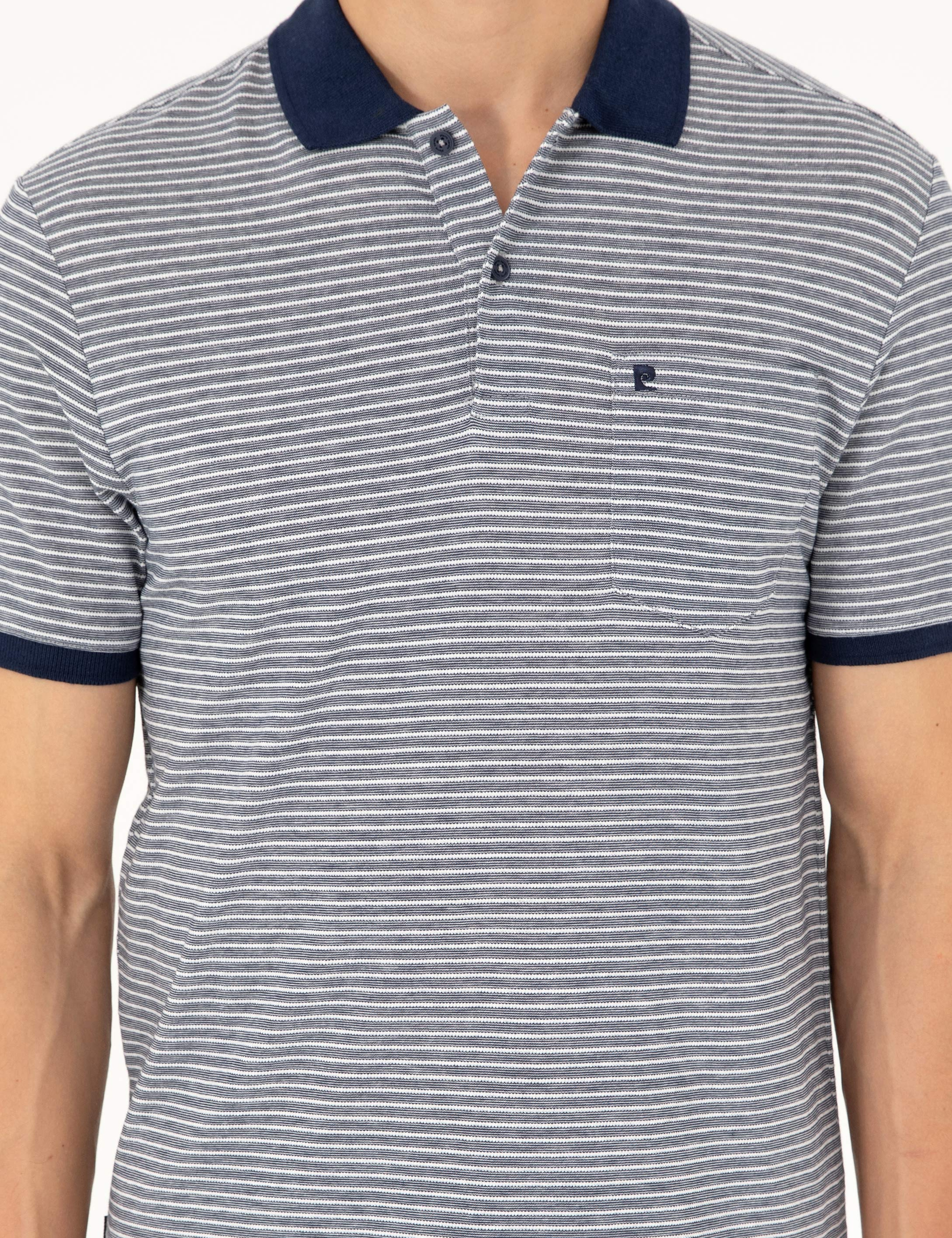 Lacivert Regular Fit Düğmeli Polo Yaka Tişört - Image 6