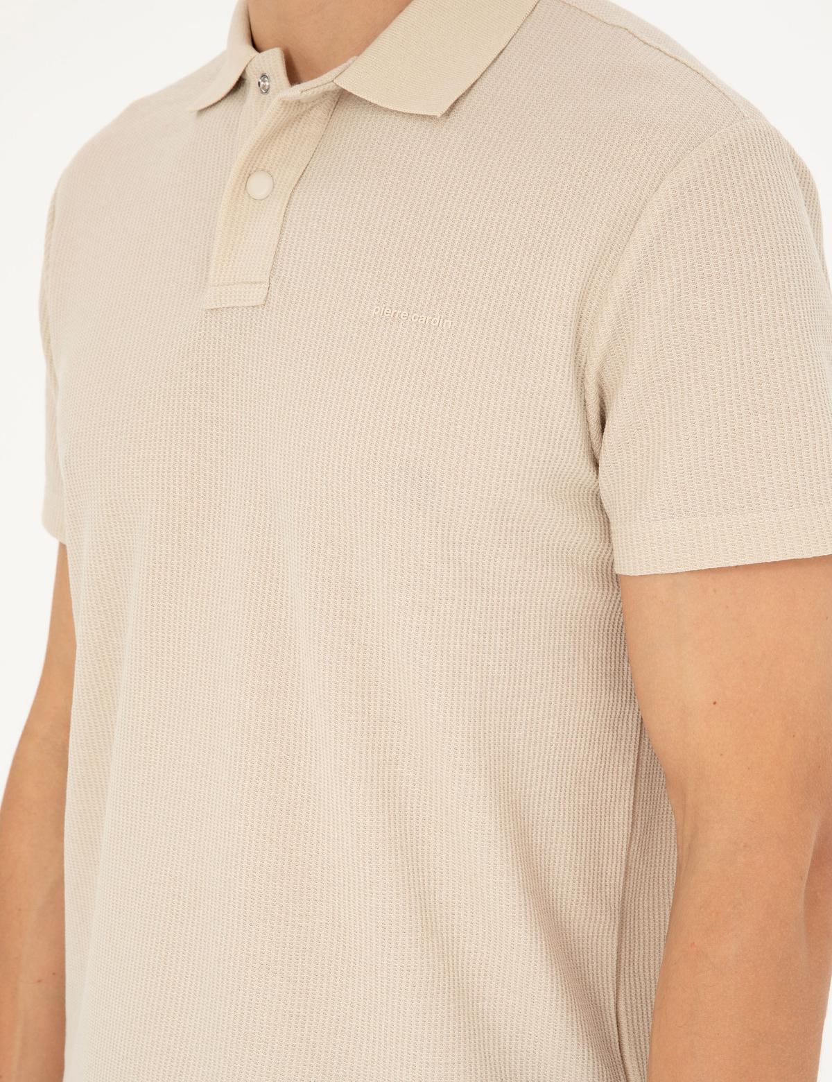 Bej Slim Fit Tişört - 50296569023