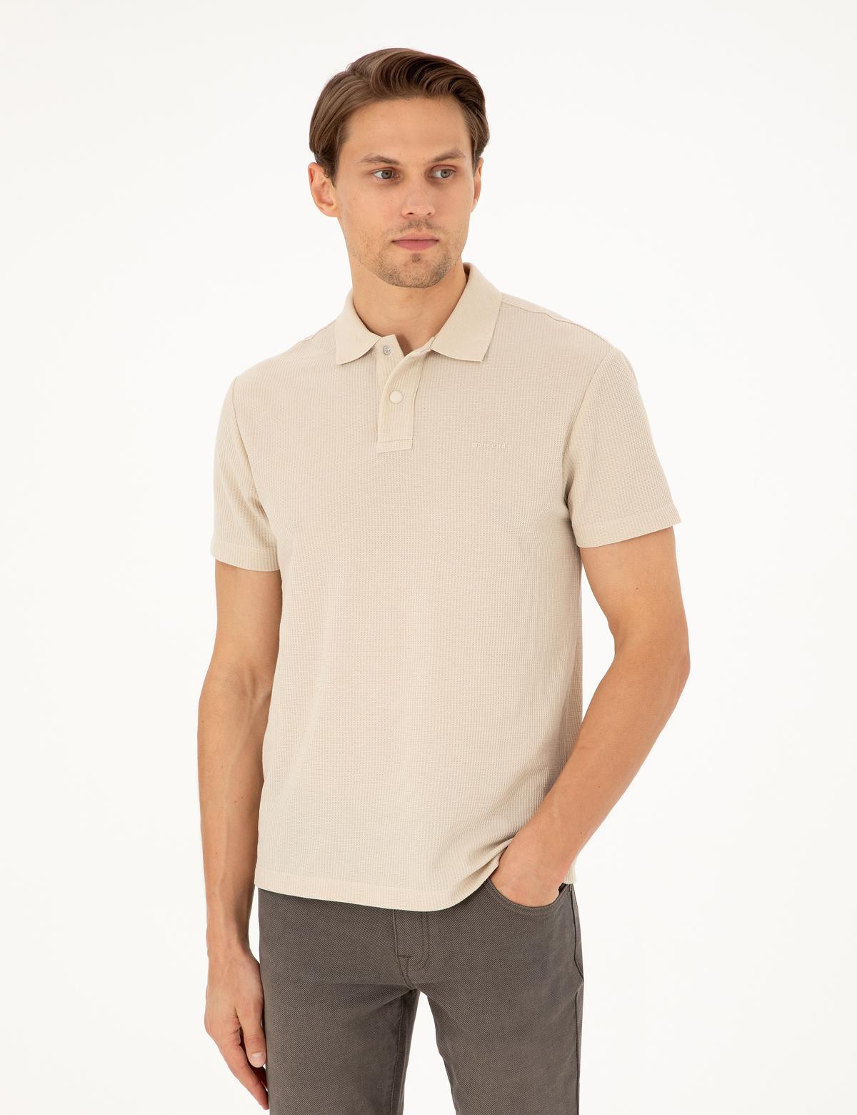 Bej Slim Fit Tişört