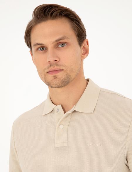 Bej Slim Fit Tişört - 50296569023