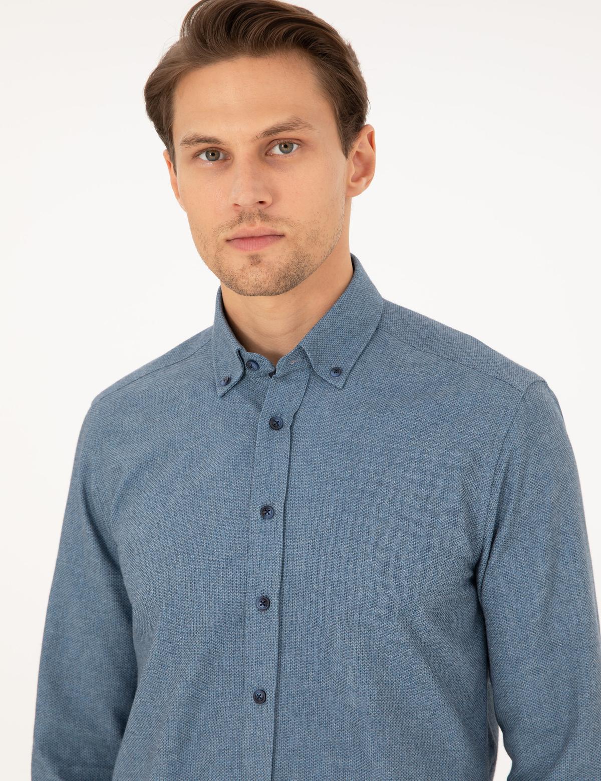 Mavi Slim Fit Uzun Kollu Gömlek - 50293756068