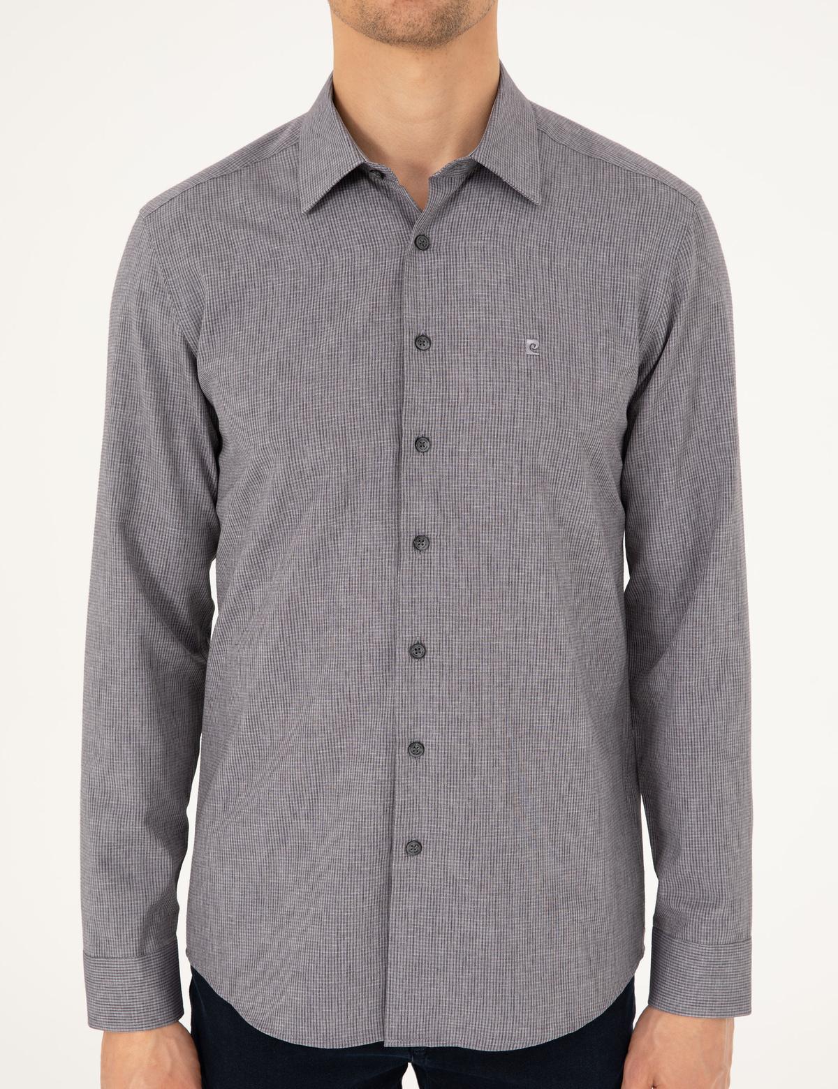 Antrasit Slim Fit Uzun Kollu Gömlek - 50297468010