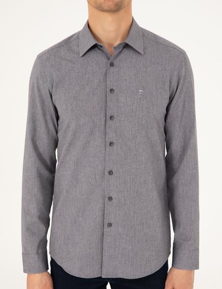 Antrasit Slim Fit Uzun Kollu Gömlek - 50297468010