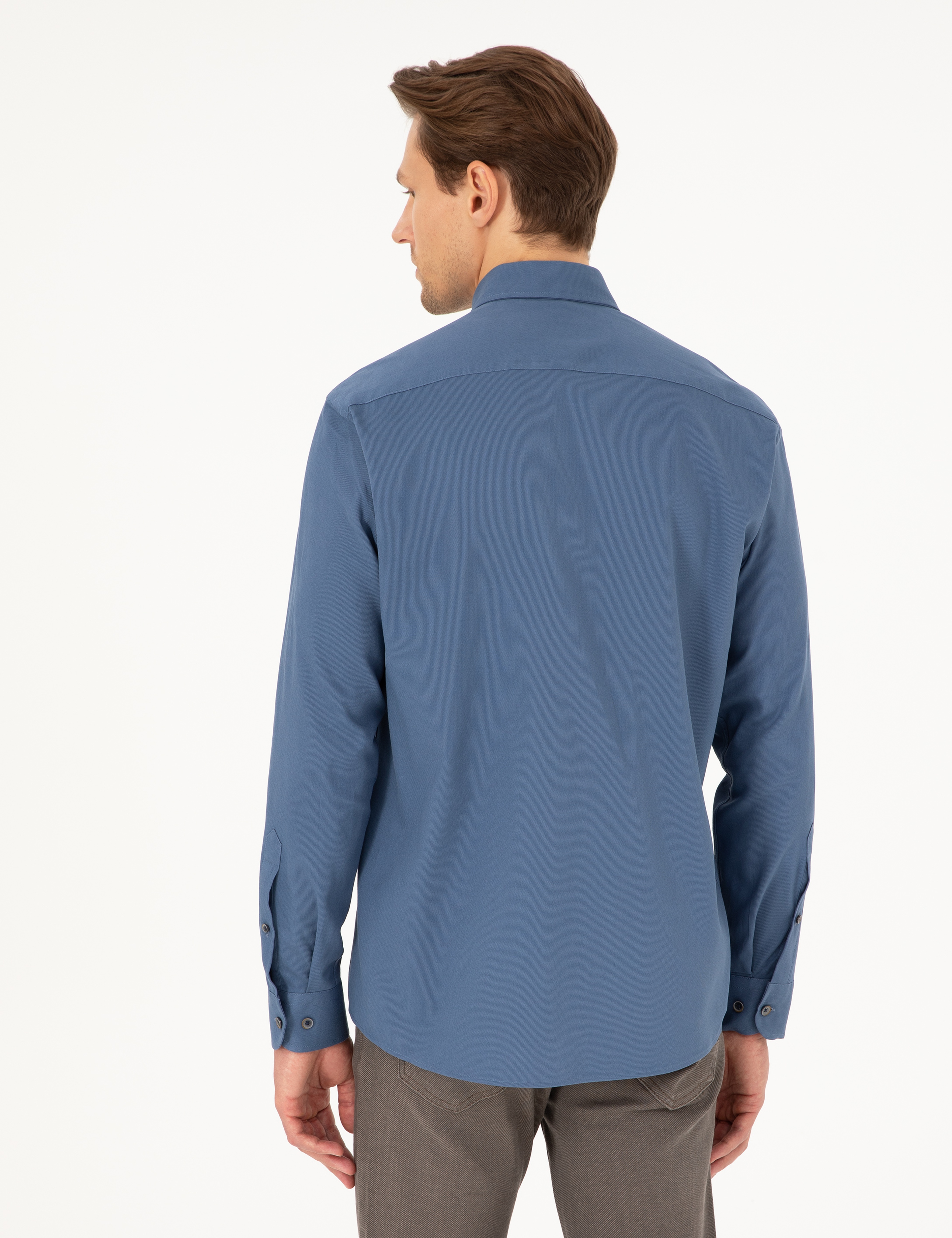 İndigo Regular Fit Uzun Kollu Gömlek