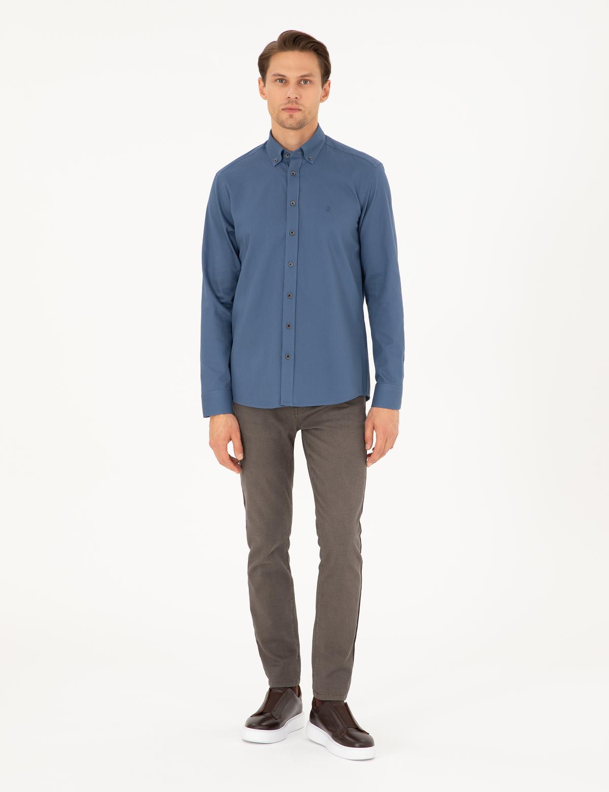 İndigo Regular Fit Uzun Kollu Gömlek - 50298809007