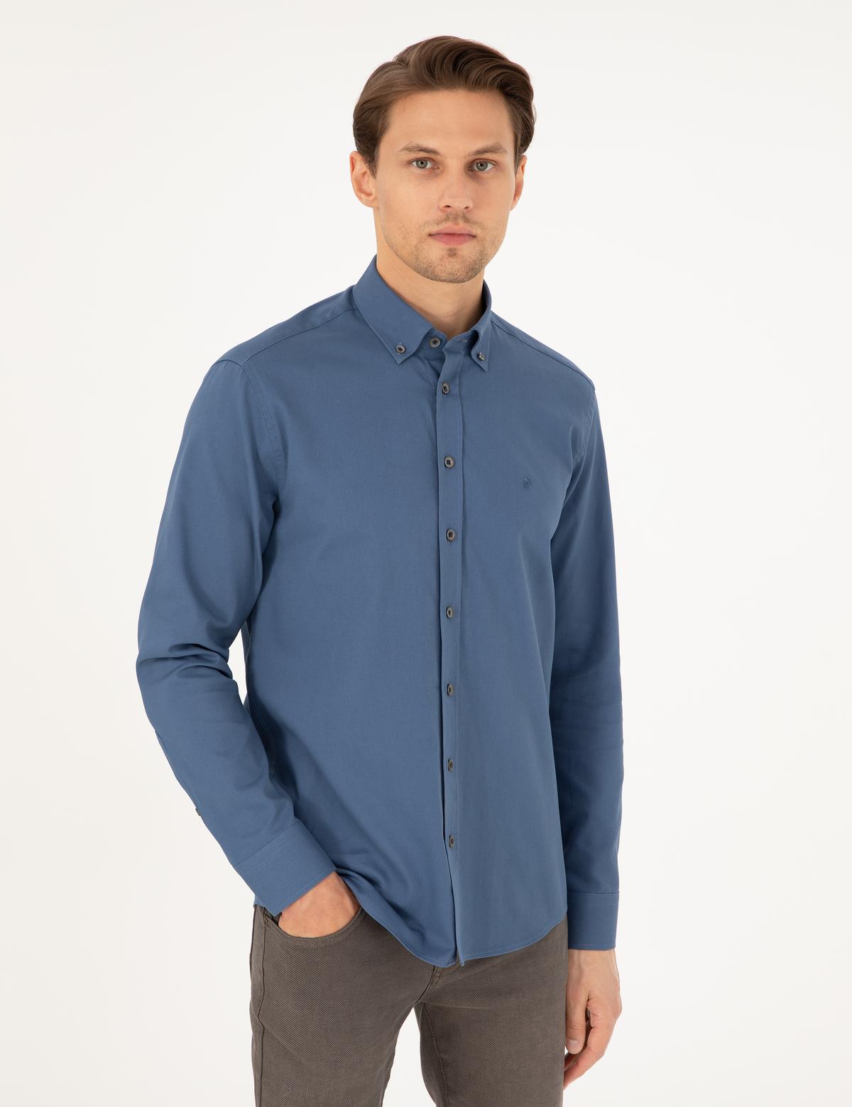 İndigo Regular Fit Uzun Kollu Gömlek - 50298809007