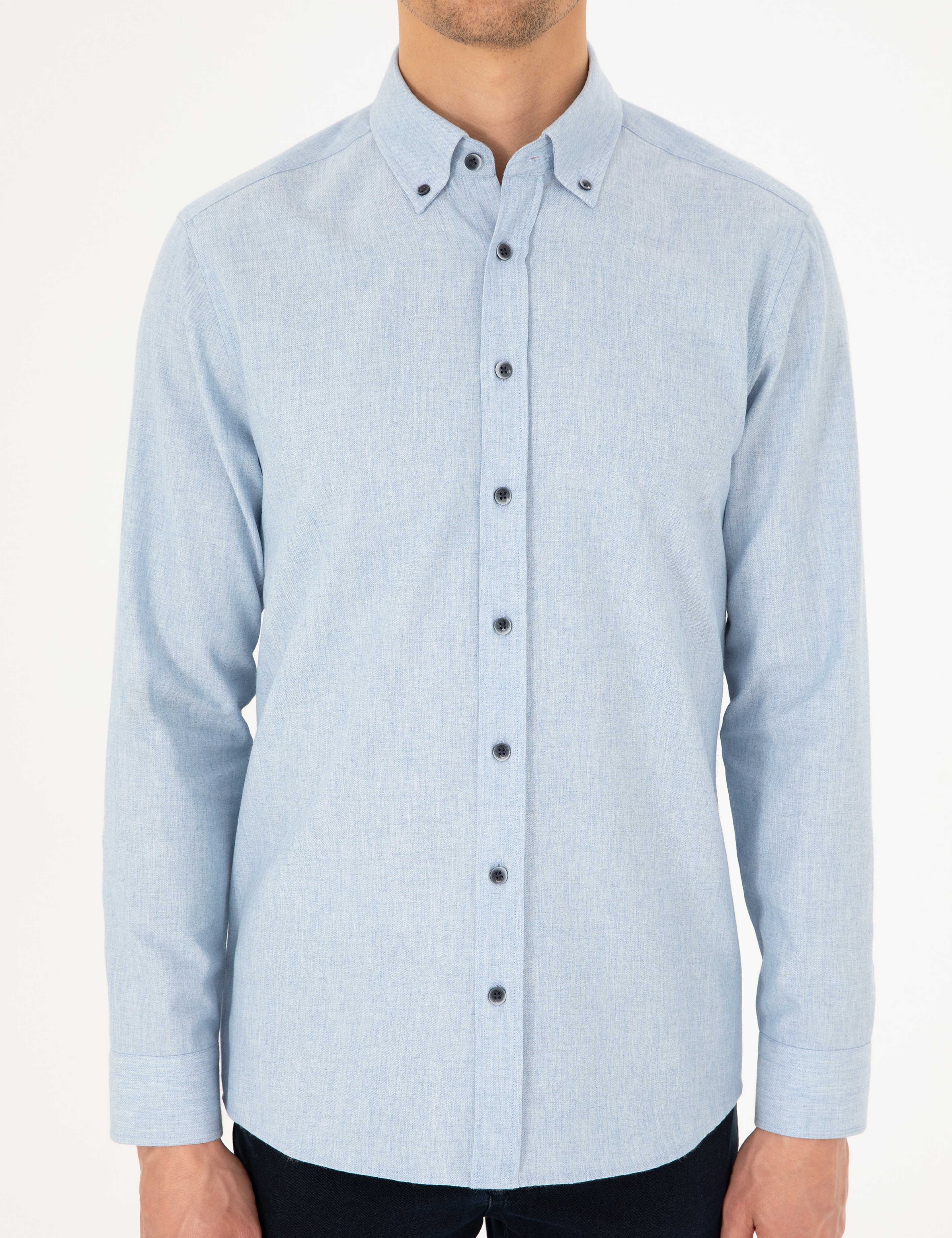 Mavi Regular Fit Uzun Kollu Gömlek - Image 6
