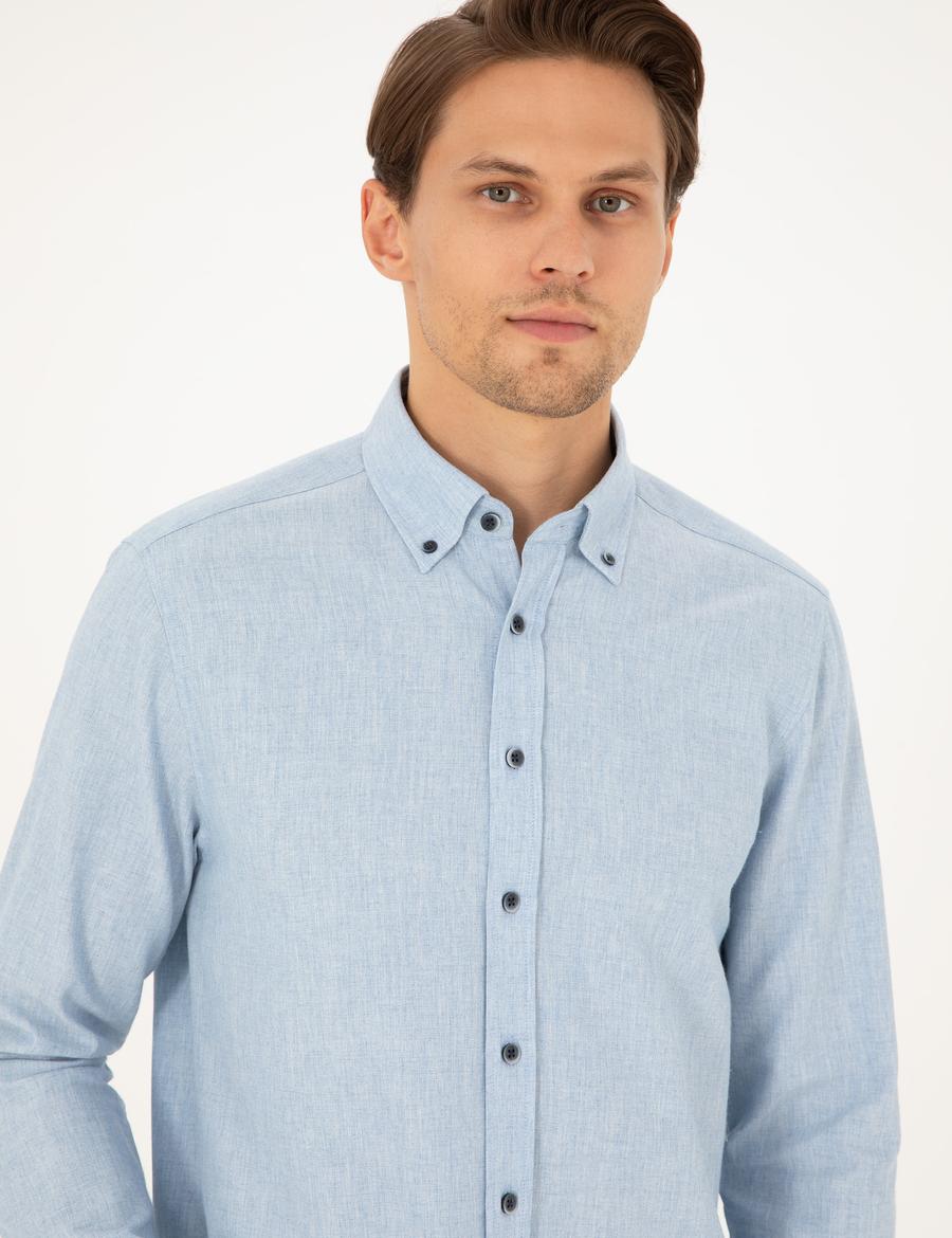 Mavi Regular Fit Uzun Kollu Gömlek