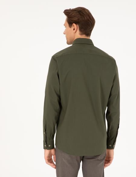 Haki Regular Fit Uzun Kollu Gömlek - 50292553028