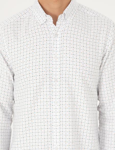 Yeşil Slim Fit Uzun Kollu Gömlek - 50292262054