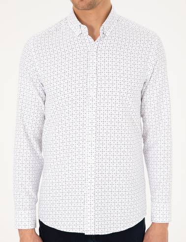 İndigo Slim Fit Uzun Kollu Gömlek