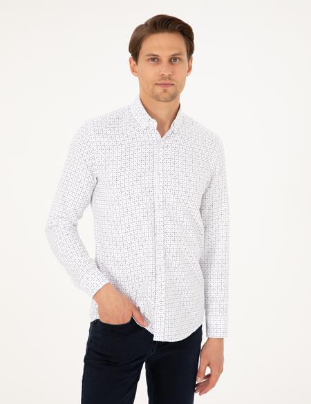 İndigo Slim Fit Uzun Kollu Gömlek - 50292262013