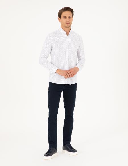 İndigo Slim Fit Uzun Kollu Gömlek - 50292262013