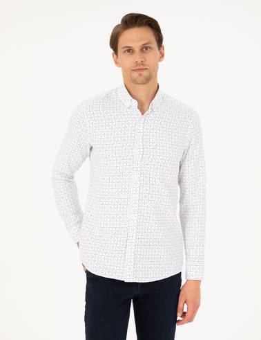 İndigo Slim Fit Uzun Kollu Gömlek
