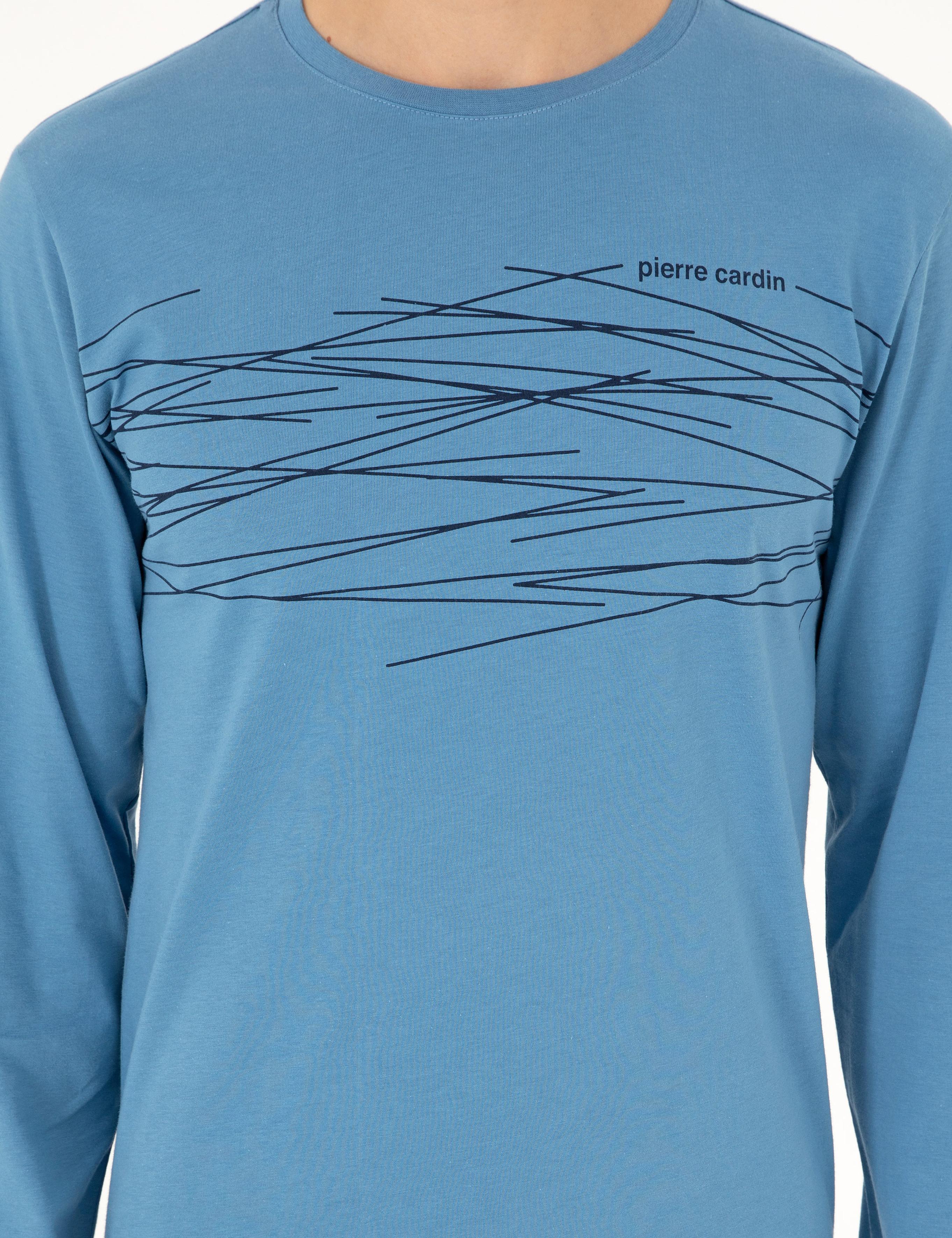 Mavi Uzunkol Pijama Takımı