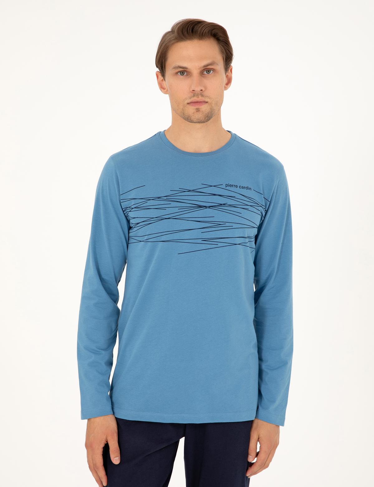 Mavi Uzunkol Pijama Takımı - 50306732015