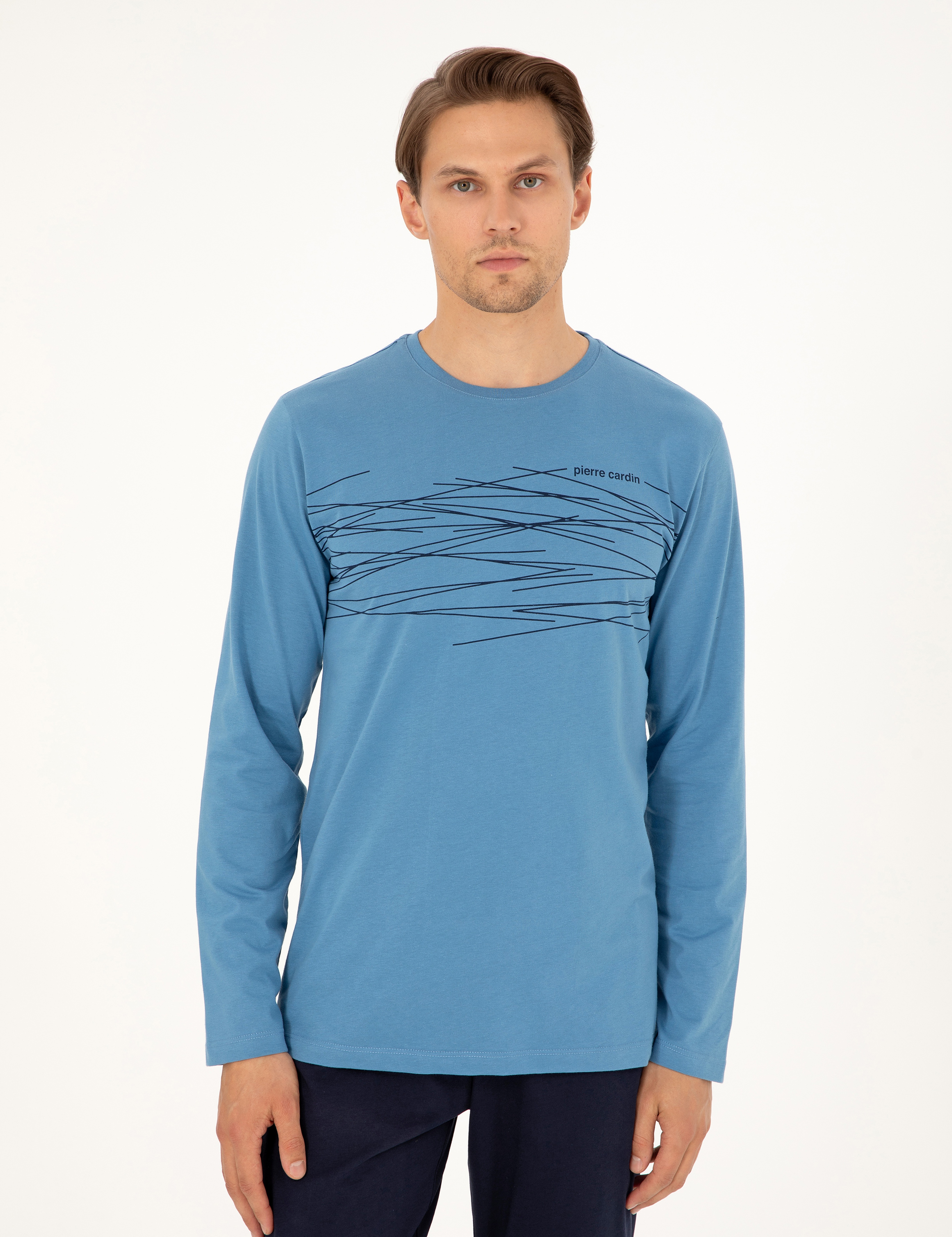 Mavi Uzunkol Pijama Takımı - Image 3