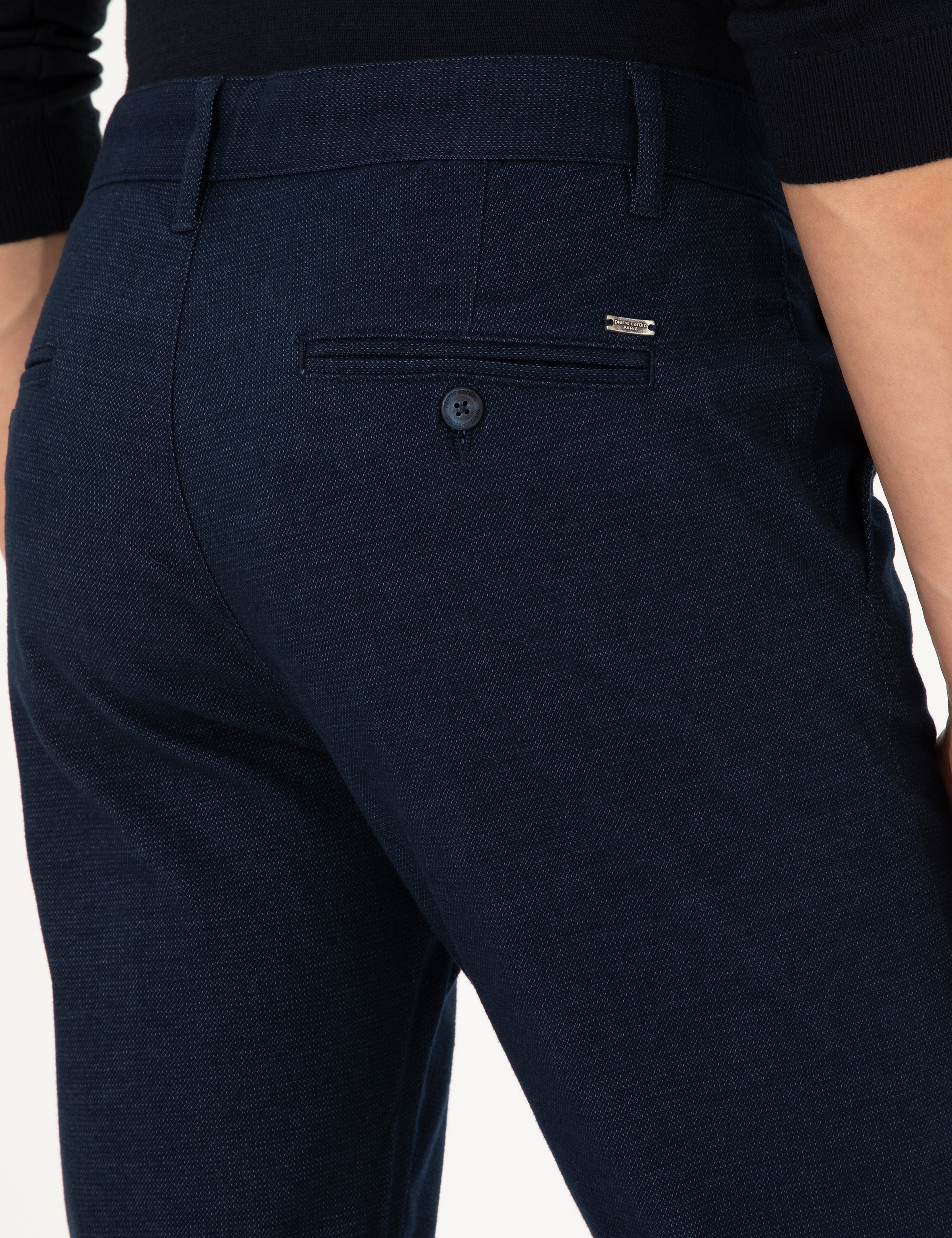 Lacivert Slim Fit Kanvas Pantolon - Image 6