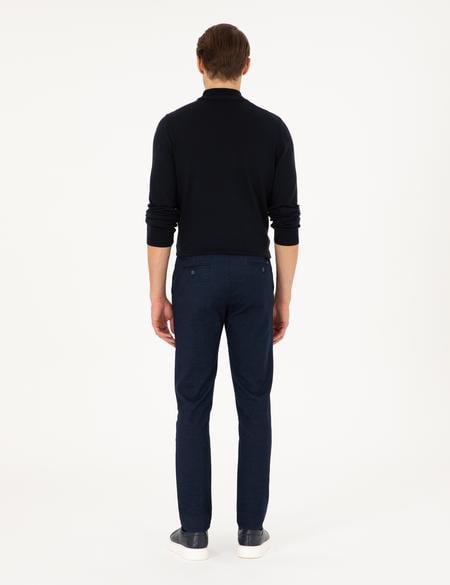 Lacivert Slim Fit Kanvas Pantolon - 50292346178