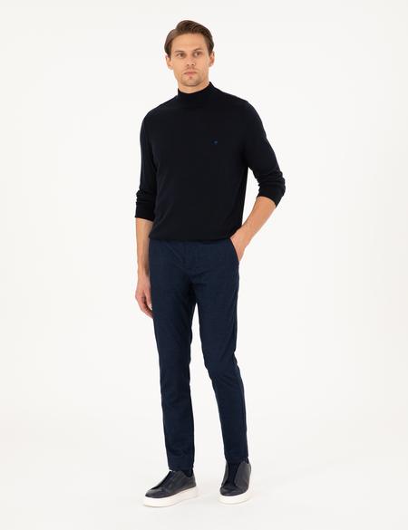 Lacivert Slim Fit Kanvas Pantolon - 50292346178