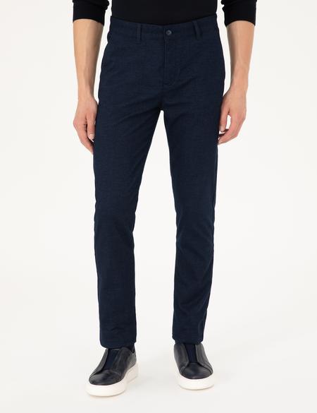 Lacivert Slim Fit Kanvas Pantolon - 50292346178