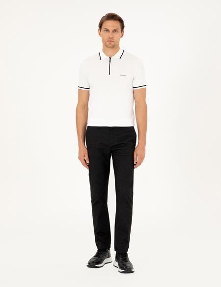 Siyah Slim Fit Kanvas Pantolon - 50292346233