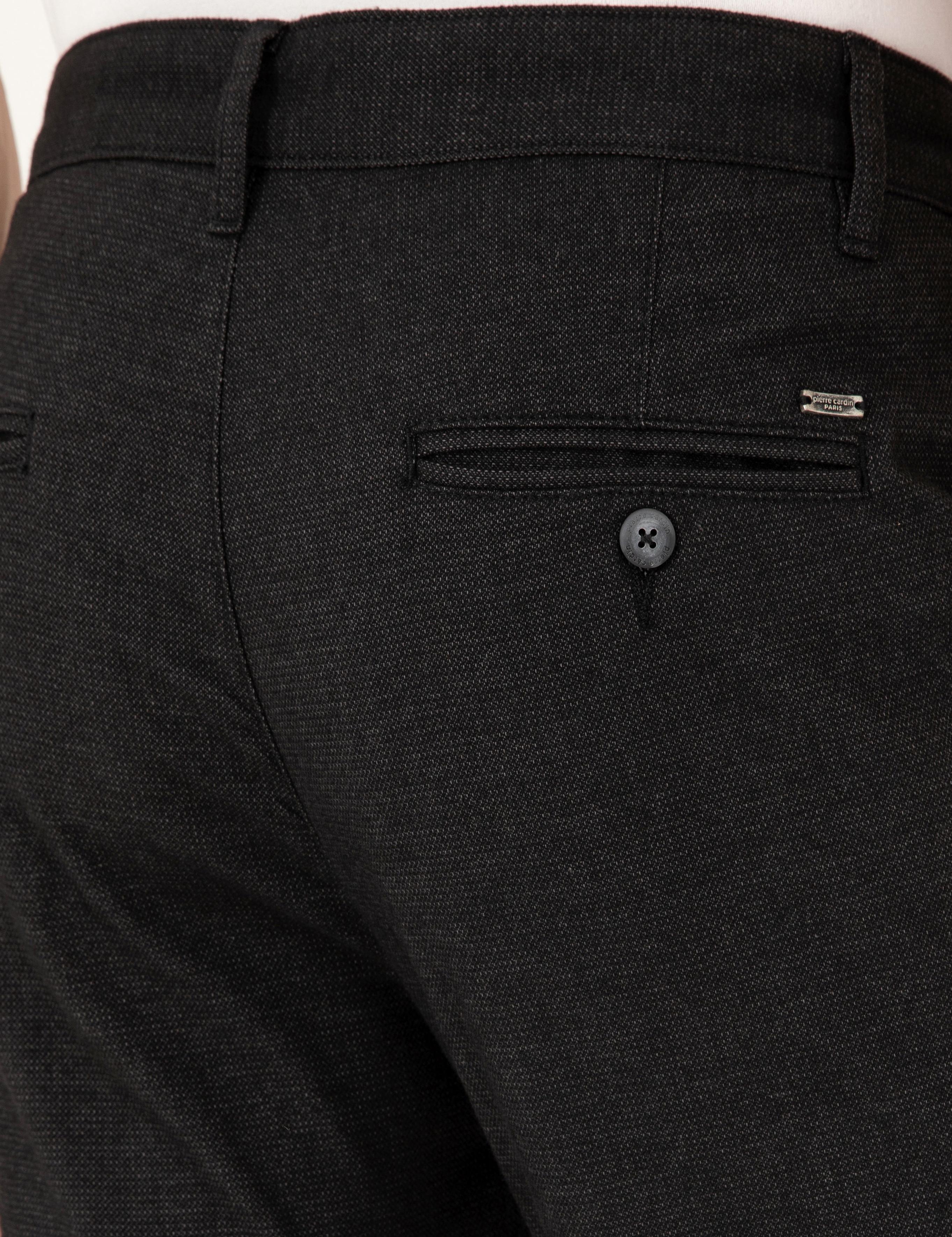 Siyah Slim Fit Kanvas Pantolon