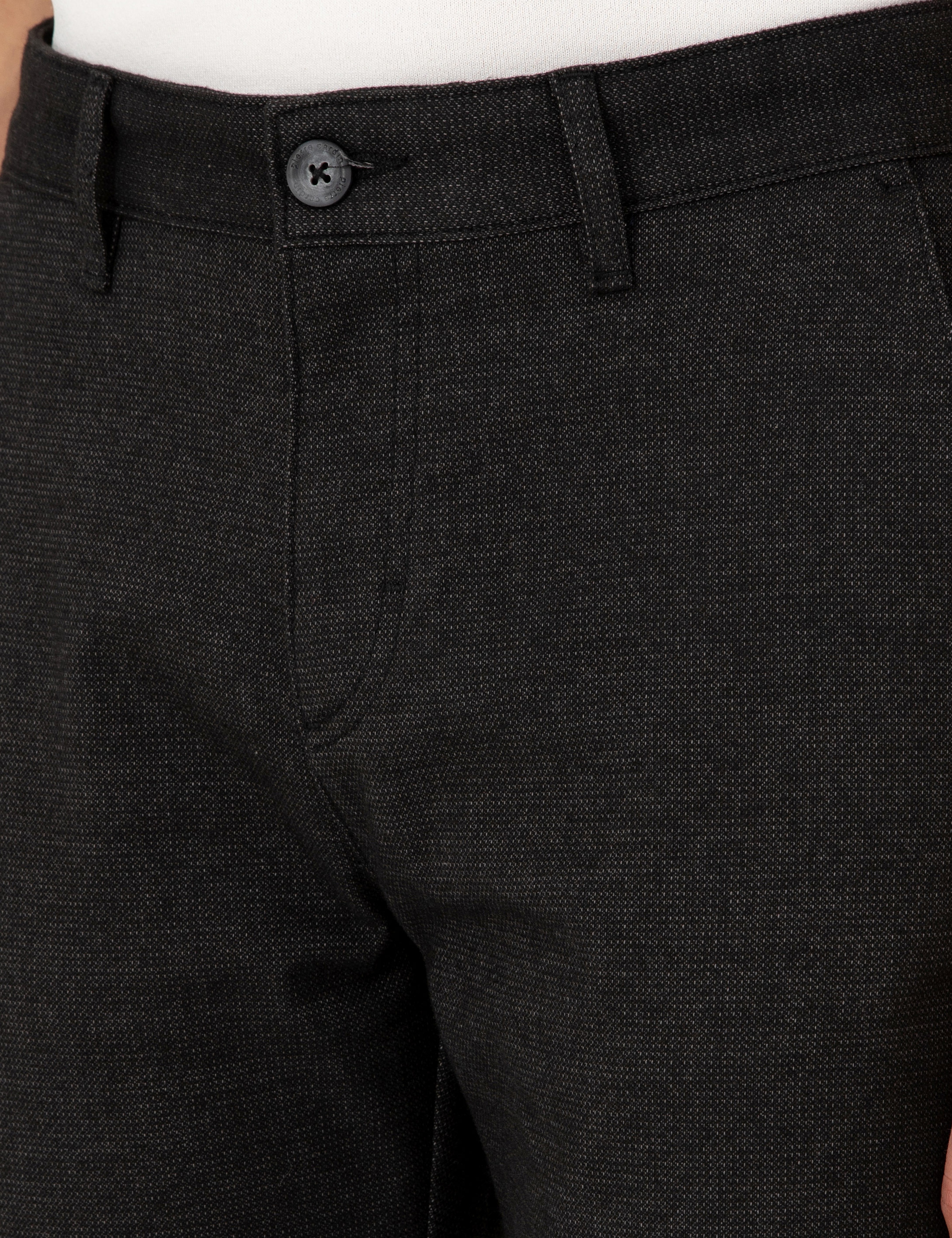 Siyah Slim Fit Kanvas Pantolon - Image 5